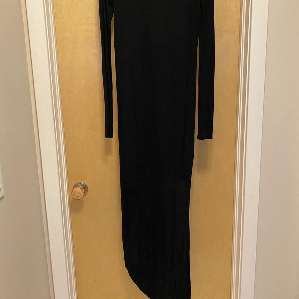 Elizabeth and James asymmetrical black dress Sz M